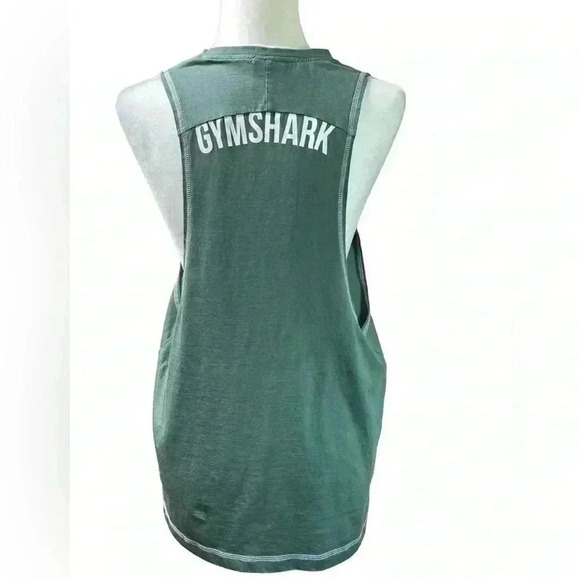 Gymshark Green Muscle Tank Size M - Picture 3 of 6